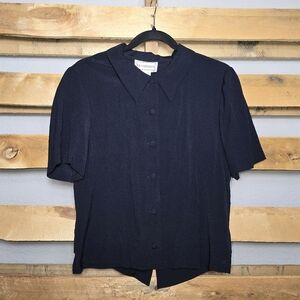 Karin Stevens Black Short Sleeve Shirt Size:10